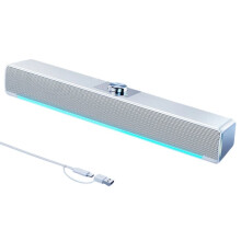 USB+Type-C Wired Computer Speaker Bar Stereo Subwoofer Powerful Music Player Surround Sound Box 3.5mm B