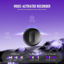 72GB Magnetic Digital Voice Recorder - Yigeliter 5200Hrs Portable Voice Activated Recording Device with DSP 5.0 AI Noise Reduction, Type C Smart HD A