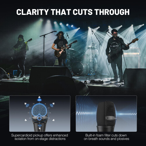 Phenyx Pro Supercardioid Handheld Dynamic Microphone with XLR Cable PM-26S 2