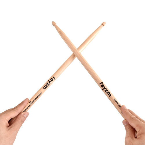 rayzm Drum Sticks 7A, Solid American Hickory Drumsticks/Beater Sticks, Wood Tips 2
