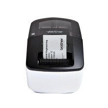 Brother QL-700 Label Maker, USB 2.0, Address Label Printer, Desktop, Up to 62mm Wide Labels, UK Plug, Black Print Only