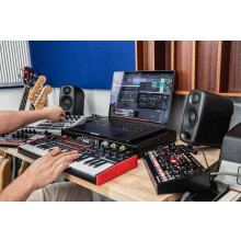 IK Multimedia iLoud Micro Monitor Pro - Pair - 2-Way bi-amped, highly portable, digitally controlled compact reference studio monitors. X-MONITOR. In
