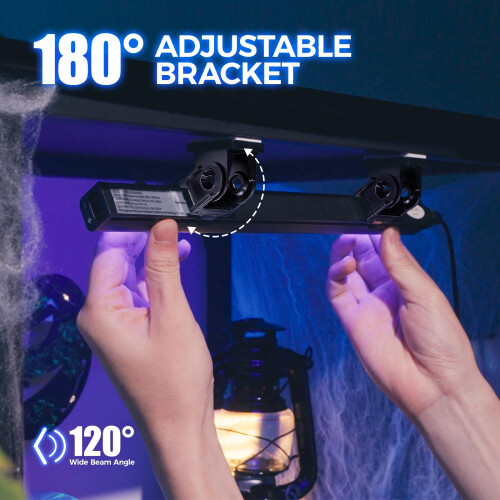 Barrina UV LED Blacklight, 10W 1ft USB Black Light, Adjustable, 2 Packs 1