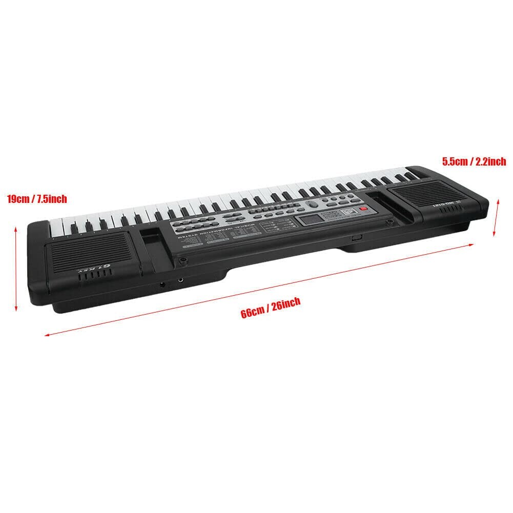 61 Keys Piano Keyboard, Electronic Keyboard Piano with Built-In Speake ...