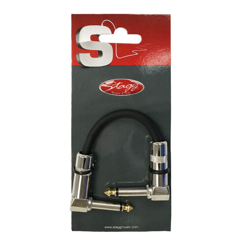 Stagg SPC010L DL 10cms/4" Double Angled Patch Cable 2