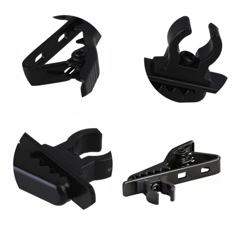 6Pcs Mini Tie Clip Mic Lapel Microphone Clamps (Black) 2