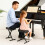1PC Piano Bench Adjustable Height X Style Padded Stool 2