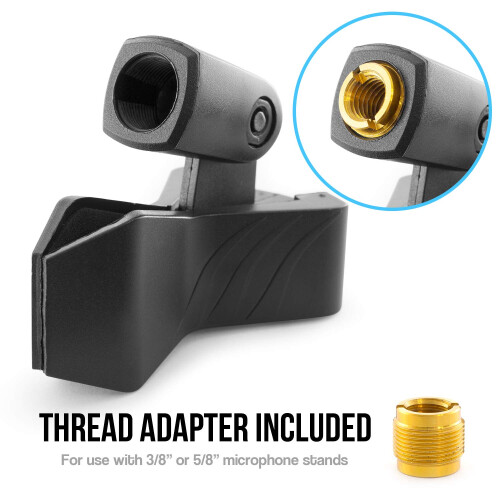 Tiger MCA88-BK Universal Microphone Clip - Black 1