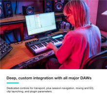 Novation Launchkey 49 [MK4] – 49 key Semi-Weighted, USB, MIDI Keyboard Controller with DAW Integration. Chord & Scale Modes, 8 Drum Pads, & Arpeggia
