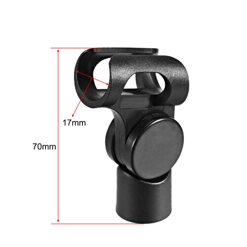 sourcing map 4Pcs Universal Microphone Mic Clip Holder for 17mm Mic Stand Handheld 15mm Thread Dia 1