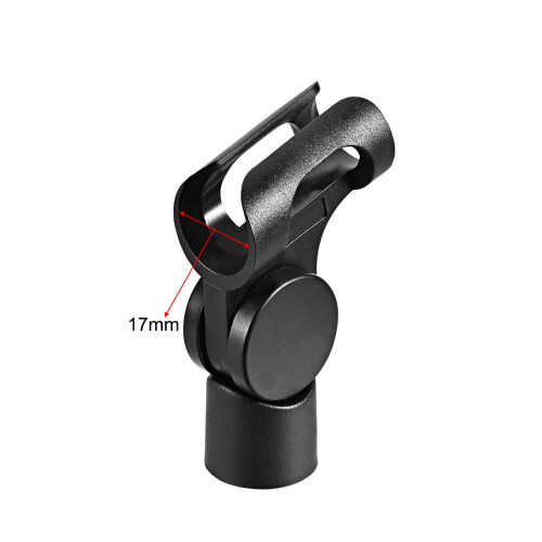 sourcing map 2Pcs Universal Microphone Mic Clip Holder for 17mm Mic Stand Handheld 15mm Thread Dia 2