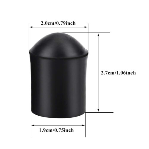 Double Bass Endpin Protector - 2pcs Double Bass Endpin Rubber Tip Stopper Black Protector End Cap Accessory 1