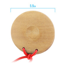TIGER CAS14-NT Wooden Castanets - Finger Clackers Clappers - Two pairs (4 shells)