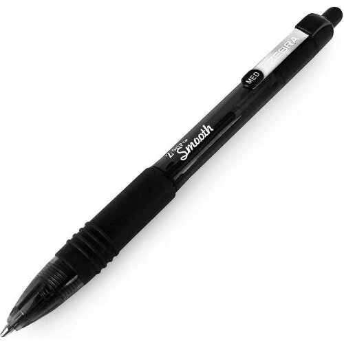 Zebra Z-Grip Smooth - Retractable Ballpoint Pen - Assorted Pack of 6 1