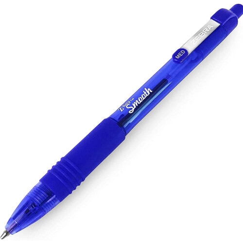 Zebra Z-Grip Smooth - Retractable Ballpoint Pen - Assorted Pack of 6 2