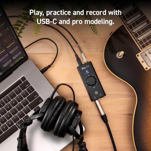 IK Multimedia iRig USB Guitar USB-C Audio Interface for Mac and PC - High Resolution Audio Transmission, AMP Output with Two FX/Thru Modes, Input Gai 1