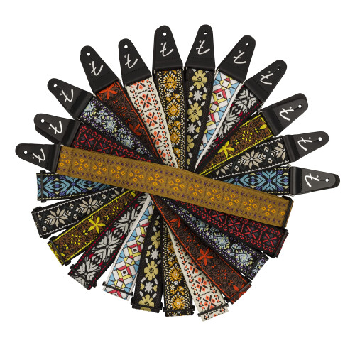 Fender Fender Pasadena Woven Guitar Strap - RED SNOWFLAKE