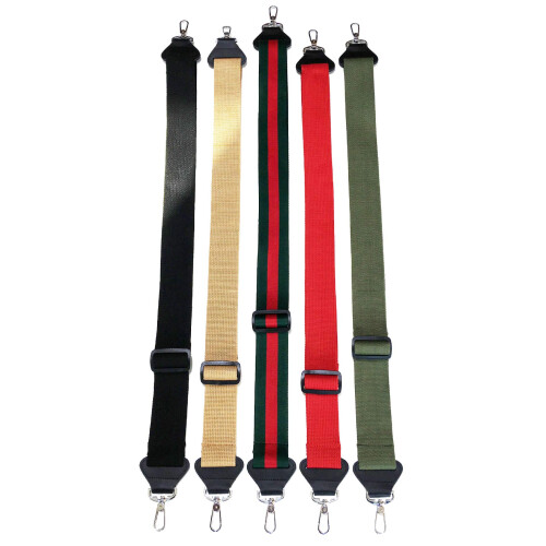 Banjo strap with Leather Ends and Metal Clips,2" Wide,Adjustable (Beige) 2