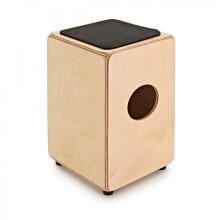 Compact Cajon by Gear4music with Seatpad and Gigbag Teak