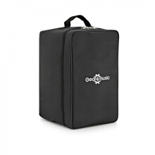 Compact Cajon by Gear4music with Seatpad and Gigbag Teak