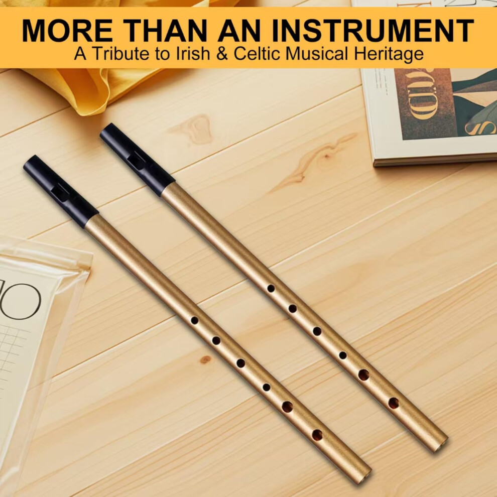 Kdrnxval Authentic D Tin Whistle Penny Whistle, Six-Hole Design With Clear Tone