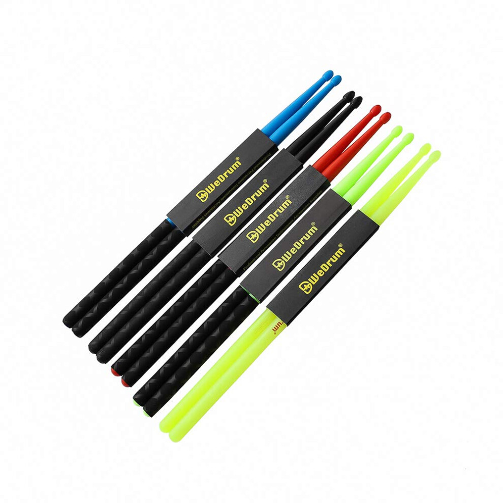 Musfunny Nylon Drum Sticks 5A: Plastic Drumsticks Light Durable - Anti