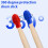 4 Pieces Drum Mute Drum Dampener Silicone Drumstick Silent Practice Tips Percussion Accessory Mute Replacement Musical Instruments Accessory (Blue, R 1