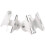 80 Pcs White Plastic 25mm Diameter Furniture Replacement Caster Wheel 3