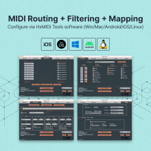 CME H12MIDI Pro – Premium USB Host MIDI Interface with Router, Filter, Mapper - TRS A/B + USB-C - 480 Channels - 9V/5V Dual Power - Perfect for Comp
