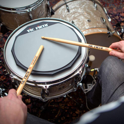 Vic FIrth - Single Sided Drumstick Practice Pad with VF logo - 12” Diameter 2