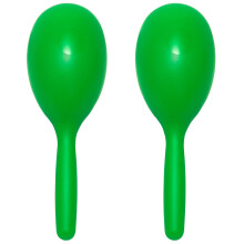 Tiger Full Size Plastic Maracas - Green Pair