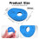Guitar Strap Blocks, 6PCS Premium Silicone Safety Locks (B Style Blue) 3