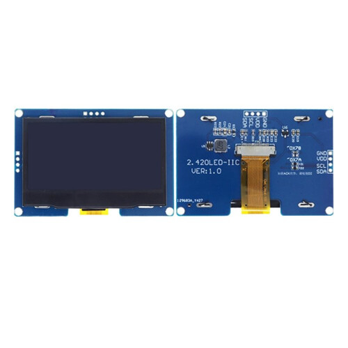 2PCS 2.4" 2.42 Inch 128x64 OLED LCD Display Module SSD1309 4 Pin IIC I2C Serial Interface for   R3  Light 1