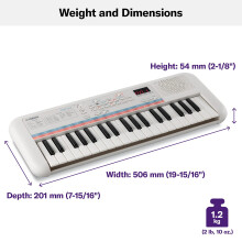 Yamaha Remie PSS-E30 - Portable and Lightweight Keyboard for Young Children, 47 Built-in Voices, 74 Sound Effects and a Quiz Mode, Fun Learning Instr