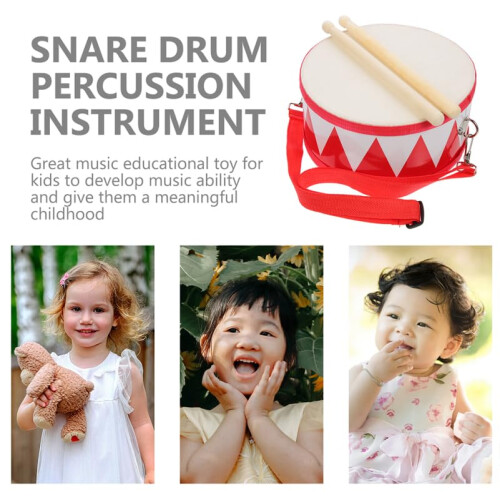 Abaodam Kids Snare Drum Toy with Strap and 2 Drumsticks Musical Percus