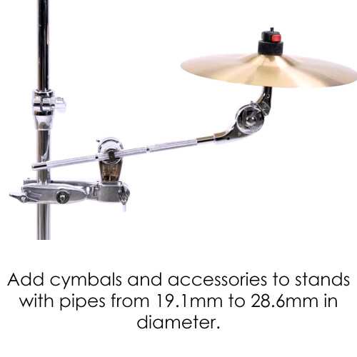 TAMA MCA63EN Cymbal Attachment Mini Boom and Clamp, chrome, medium 2