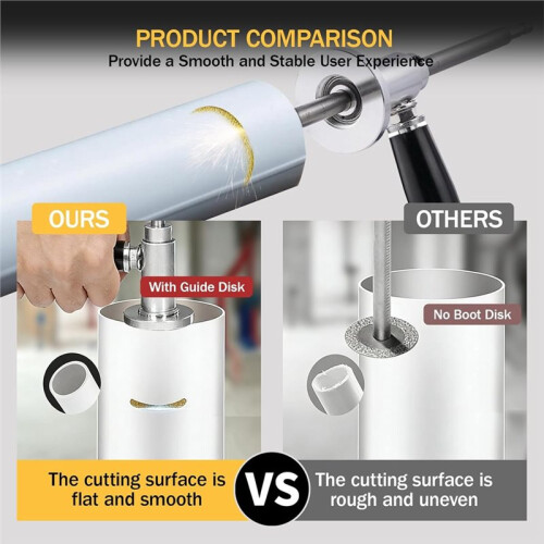 7Inch Inside PVC Pipe Cutter Tool for Drill, Adjustable Depth Internal Pipe Cutter with Handle and Grit Wheel 2