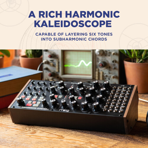 MOOG Subharmonicon Semi-Modular Analog Polyrhythmic Synthesizer with Dual Sequencer, MIDI, and Patch Bay 2