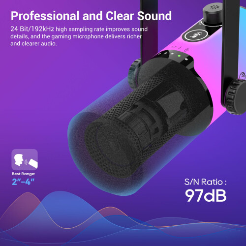 FDUCE D20 Dynamic XLR/USB Gaming Microphone with Desktop Stand 1