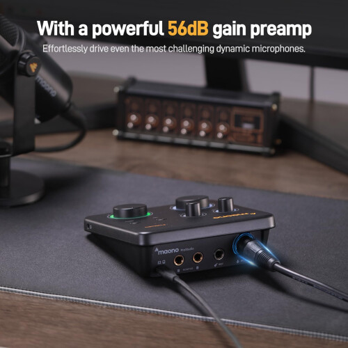 MAONO USB Audio Interface for PC: Interface with XLR Input 24-bit/192kHz Routing Software LOOPBACK ASIO Driver for Recording Music, Home-Studio, Guit 2