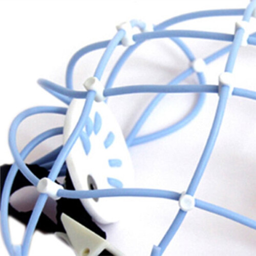 A Topographic Mapping Instrument EEG Cap, EEG Machine Electrode Cap Silicone Solid Adjustable Size 1