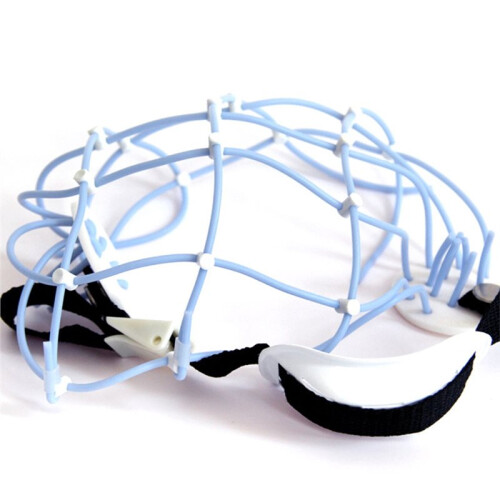 A Topographic Mapping Instrument EEG Cap, EEG Machine Electrode Cap Silicone Solid Adjustable Size 2