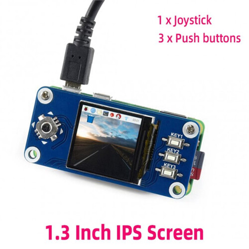 For Raspberry Pi 1.33 Inch LCD Display HAT 240x240 SPI Interface IPS Screen with Embedded Controller for Pi 5/4B/3B/Zero 2