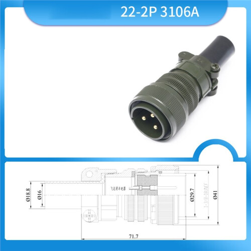 Voor MIL-C-5015 Connector 22 Shell Aluminium Legering Draad Plug 1
