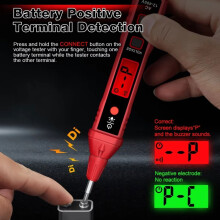 HABOTEST HT91A Testeur de Tension Sans Contact Haute Précision avec Écran LCD, Détecteur NCV, Stylo de Test de Détection de Points de Rupture de