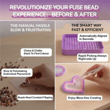 2 Pcs 5mm Fuse Beads Picking Tray Kit,Efficient Sorting & Recovery for Crafters Fuse Beads Shovel