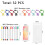 32pcs Beadable Keychains Bulk Kit, DIY Random Color -Shaped Keychain Bead Rod Set, Cute Chain Bars for  Gift 6