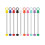 32pcs Beadable Keychains Bulk Kit, DIY Random Color -Shaped Keychain Bead Rod Set, Cute Chain Bars for  Gift 2