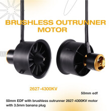 Ventola Intubata EDF da 50 mm A 12 Pale con Motore Brushless Outrunner 2627-4300KV per Aeromodelli, Jet e Hovercraft