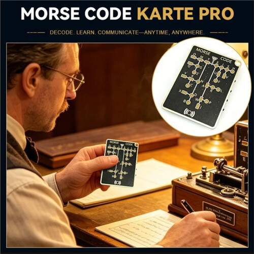 3pcs LED Morse Code Trainer Card Encryption Practice Device Morse Code Practice Trainer Morse Code Trainer Card Pro 2